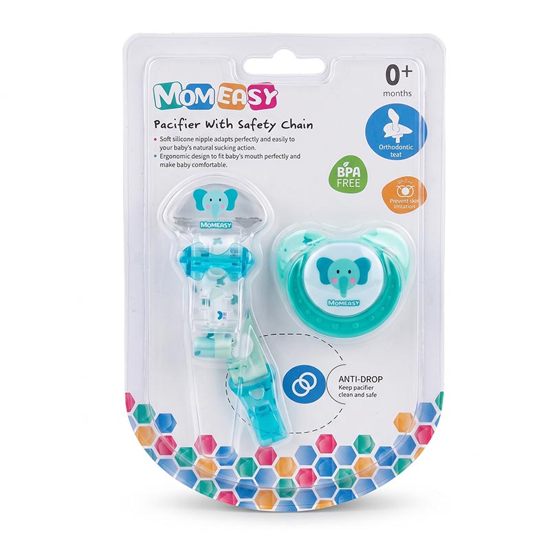Silicone Pacifier with Safety Chain